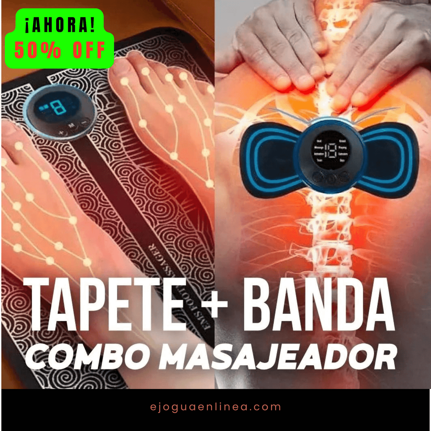 Combo Masajeador de Pies y Masajeador Corportal de Alta Calidad