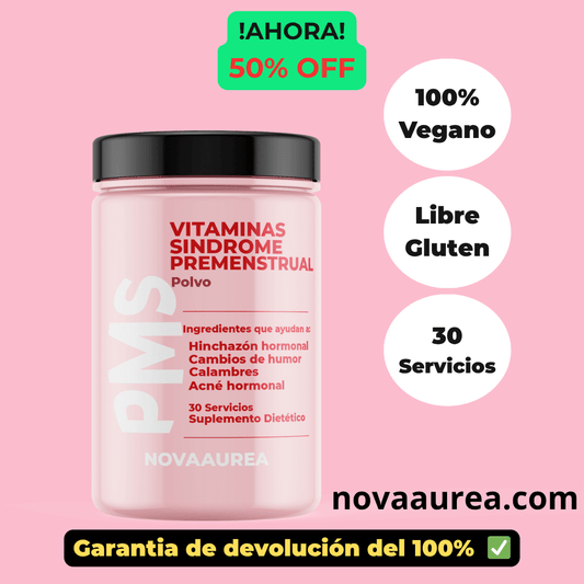 PMS Vitaminas para el alivio del Síndrome Premenstrual Avanzado: Polvo de Rápida Absorción